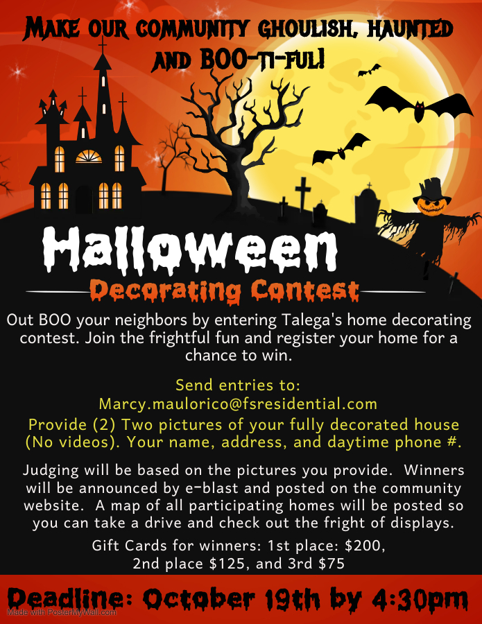Halloween Decorating Contest Talega Today