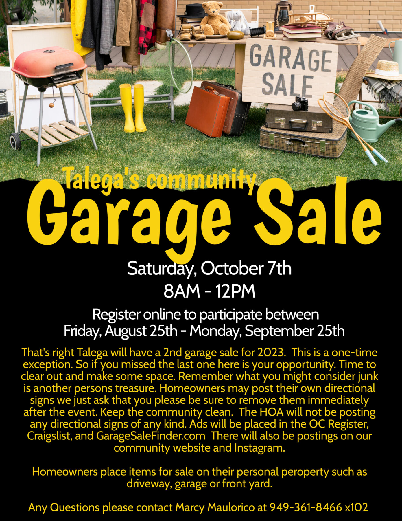 Talega's Community Garage Sale Talega Today