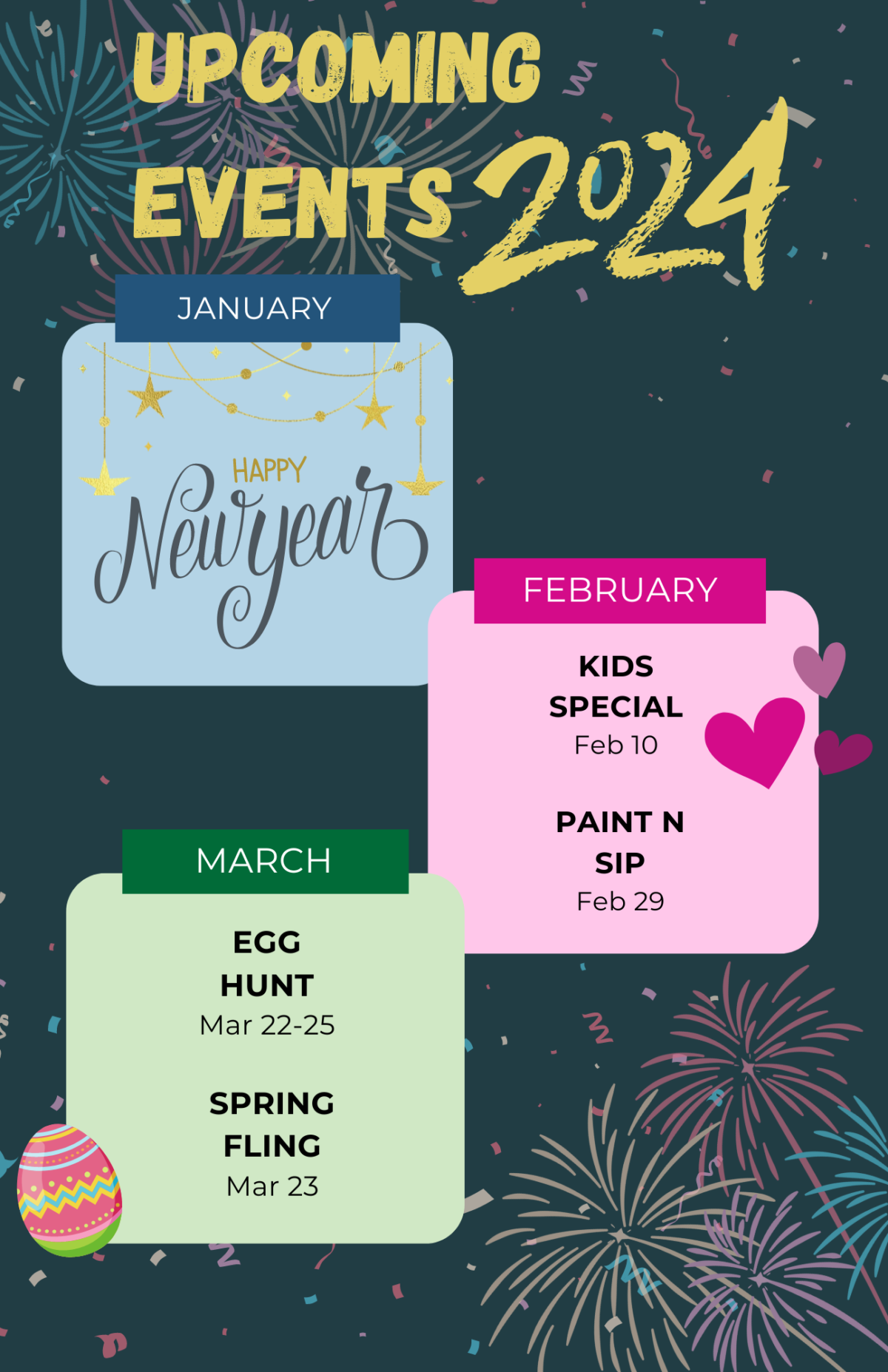 Upcoming Lifestyle Jan-Mar