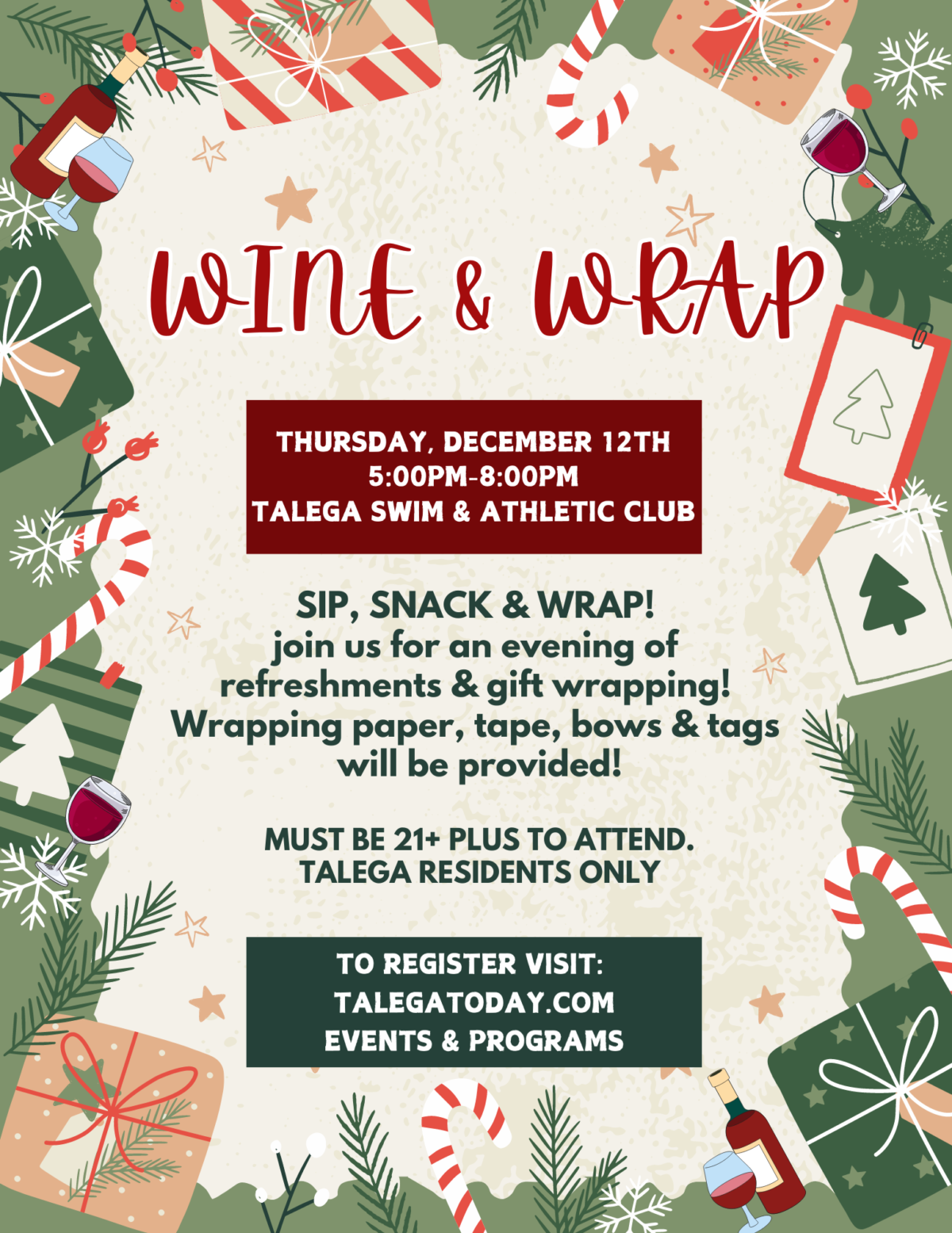 Wine & Wrap Flyer